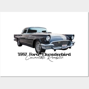 1957 Ford Thunderbird Convertible Roadster Posters and Art